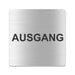 Blacked LaserTEC Leitsysteme - Acryl Schild - Eckig 12 x 12 cm - Selbstklebend - Silber gebürstet - Metall-Optik - UV beständig - Für Innen und Außen (Achtung)
