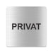 Blacked LaserTEC Leitsysteme - Acryl Schild - Eckig 12 x 12 cm - Selbstklebend - Silber gebürstet - Metall-Optik - UV beständig - Für Innen und Außen (Achtung)