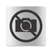Blacked LaserTEC Leitsysteme - Acryl Schild - Eckig 12 x 12 cm - Selbstklebend - Silber gebürstet - Metall-Optik - UV beständig - Für Innen und Außen (Achtung)