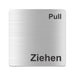 Blacked LaserTEC Leitsysteme - Acryl Schild - Eckig 12 x 12 cm - Selbstklebend - Silber gebürstet - Metall-Optik - UV beständig - Für Innen und Außen (Achtung)