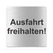 Blacked LaserTEC Leitsysteme - Acryl Schild - Eckig 12 x 12 cm - Selbstklebend - Silber gebürstet - Metall-Optik - UV beständig - Für Innen und Außen (Achtung)