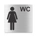 Blacked LaserTEC Leitsysteme - Acryl Schild - Eckig 12 x 12 cm - Selbstklebend - Silber gebürstet - Metall-Optik - UV beständig - Für Innen und Außen (Achtung)