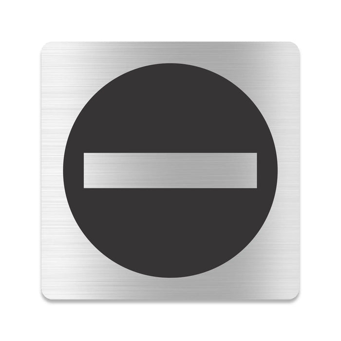 Blacked LaserTEC Leitsysteme - Acryl Schild - Eckig 12 x 12 cm - Selbstklebend - Silber gebürstet - Metall-Optik - UV beständig - Für Innen und Außen (Achtung)