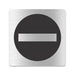 Blacked LaserTEC Leitsysteme - Acryl Schild - Eckig 12 x 12 cm - Selbstklebend - Silber gebürstet - Metall-Optik - UV beständig - Für Innen und Außen (Achtung)