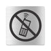 Blacked LaserTEC Leitsysteme - Acryl Schild - Eckig 12 x 12 cm - Selbstklebend - Silber gebürstet - Metall-Optik - UV beständig - Für Innen und Außen (Achtung)