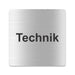 Blacked LaserTEC Leitsysteme - Acryl Schild - Eckig 12 x 12 cm - Selbstklebend - Silber gebürstet - Metall-Optik - UV beständig - Für Innen und Außen (Achtung)