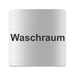 Blacked LaserTEC Leitsysteme - Acryl Schild - Eckig 12 x 12 cm - Selbstklebend - Silber gebürstet - Metall-Optik - UV beständig - Für Innen und Außen (Achtung)