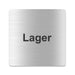 Blacked LaserTEC Leitsysteme - Acryl Schild - Eckig 12 x 12 cm - Selbstklebend - Silber gebürstet - Metall-Optik - UV beständig - Für Innen und Außen (Achtung)