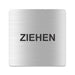 Blacked LaserTEC Leitsysteme - Acryl Schild - Eckig 12 x 12 cm - Selbstklebend - Silber gebürstet - Metall-Optik - UV beständig - Für Innen und Außen (Achtung)
