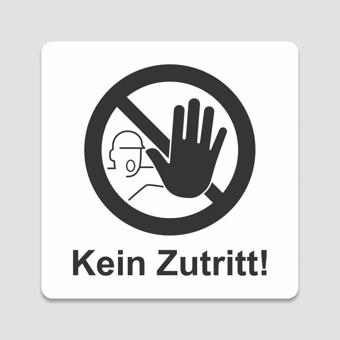 Blacked LaserTEC Leitsysteme - Acryl Schild - Eckig 12 x 12 cm - Selbstklebend - Weiß Matt - UV beständig - Für Innen und Außen (Achtung)