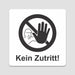 Blacked LaserTEC Leitsysteme - Acryl Schild - Eckig 12 x 12 cm - Selbstklebend - Weiß Matt - UV beständig - Für Innen und Außen (Achtung)