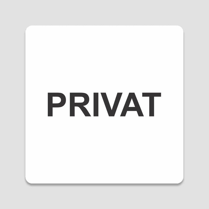 Blacked LaserTEC Leitsysteme - Acryl Schild - Eckig 12 x 12 cm - Selbstklebend - Weiß Matt - UV beständig - Für Innen und Außen (Achtung)