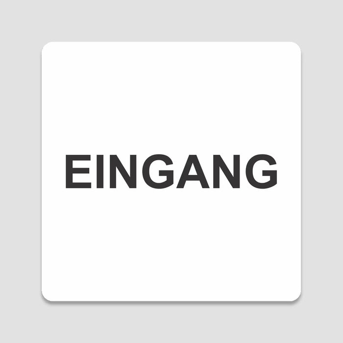 Blacked LaserTEC Leitsysteme - Acryl Schild - Eckig 12 x 12 cm - Selbstklebend - Weiß Matt - UV beständig - Für Innen und Außen (Achtung)