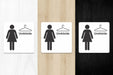 Blacked LaserTEC Leitsysteme - Acryl Schild - Eckig 12 x 12 cm - Selbstklebend - Weiß Matt - UV beständig - Für Innen und Außen (Achtung)