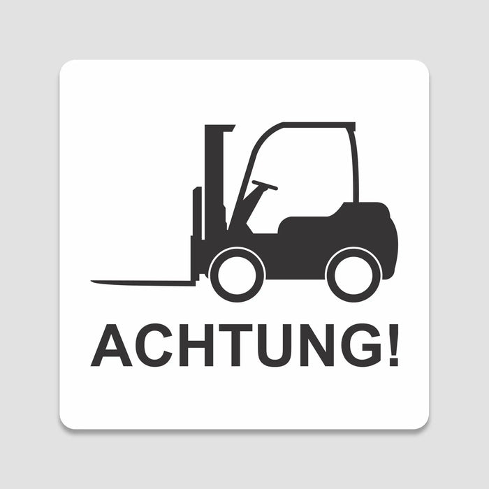 Blacked LaserTEC Leitsysteme - Acryl Schild - Eckig 12 x 12 cm - Selbstklebend - Weiß Matt - UV beständig - Für Innen und Außen (Achtung)