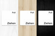 Blacked LaserTEC Leitsysteme - Acryl Schild - Eckig 12 x 12 cm - Selbstklebend - Weiß Matt - UV beständig - Für Innen und Außen (Achtung)
