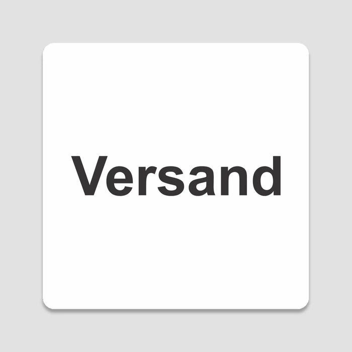 Blacked LaserTEC Leitsysteme - Acryl Schild - Eckig 12 x 12 cm - Selbstklebend - Weiß Matt - UV beständig - Für Innen und Außen (Achtung)