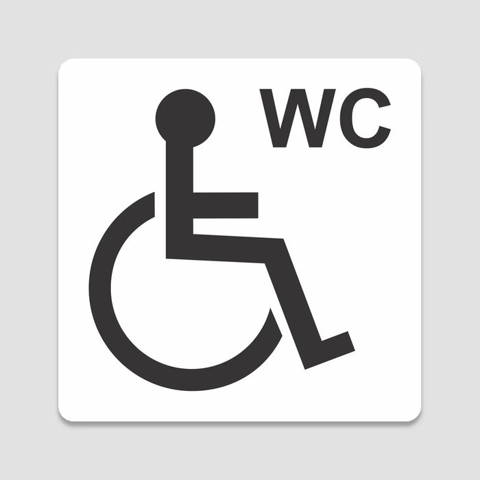 Blacked LaserTEC Leitsysteme - Acryl Schild - Eckig 12 x 12 cm - Selbstklebend - Weiß Matt - UV beständig - Für Innen und Außen (Achtung)