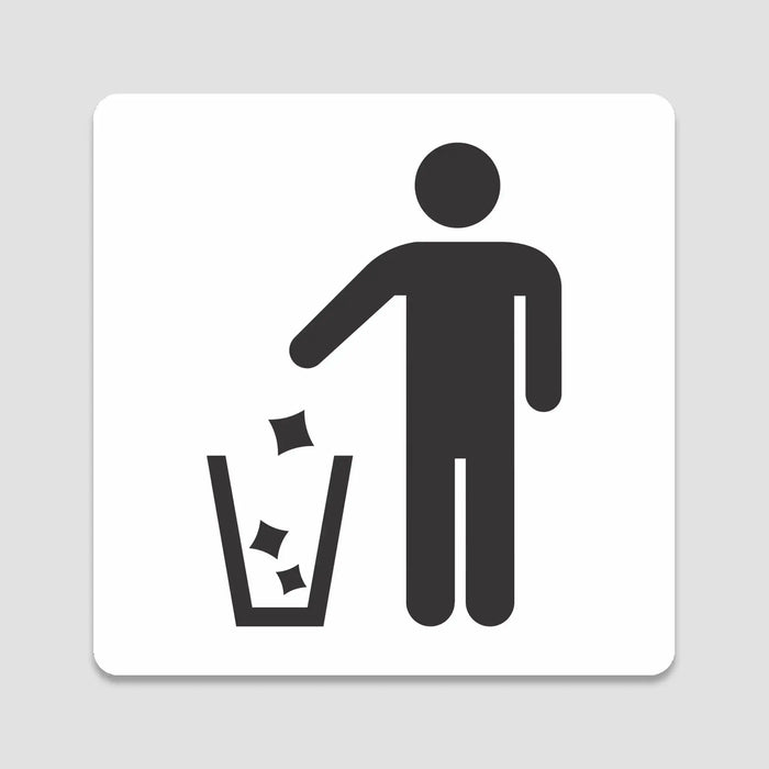 Blacked LaserTEC Leitsysteme - Acryl Schild - Eckig 12 x 12 cm - Selbstklebend - Weiß Matt - UV beständig - Für Innen und Außen (Achtung)