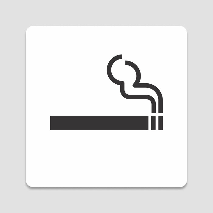 Blacked LaserTEC Leitsysteme - Acryl Schild - Eckig 12 x 12 cm - Selbstklebend - Weiß Matt - UV beständig - Für Innen und Außen (Achtung)