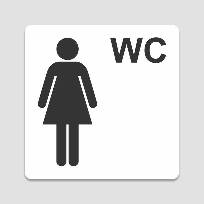 Blacked LaserTEC Leitsysteme - Acryl Schild - Eckig 12 x 12 cm - Selbstklebend - Weiß Matt - UV beständig - Für Innen und Außen (Achtung)