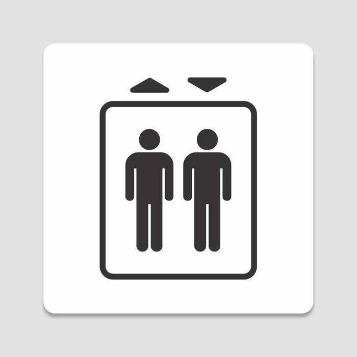 Blacked LaserTEC Leitsysteme - Acryl Schild - Eckig 12 x 12 cm - Selbstklebend - Weiß Matt - UV beständig - Für Innen und Außen (Achtung)