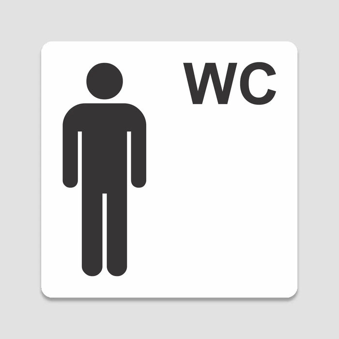 Blacked LaserTEC Leitsysteme - Acryl Schild - Eckig 12 x 12 cm - Selbstklebend - Weiß Matt - UV beständig - Für Innen und Außen (Achtung)