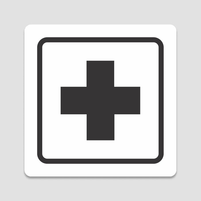 Blacked LaserTEC Leitsysteme - Acryl Schild - Eckig 12 x 12 cm - Selbstklebend - Weiß Matt - UV beständig - Für Innen und Außen (Achtung)