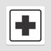 Blacked LaserTEC Leitsysteme - Acryl Schild - Eckig 12 x 12 cm - Selbstklebend - Weiß Matt - UV beständig - Für Innen und Außen (Achtung)