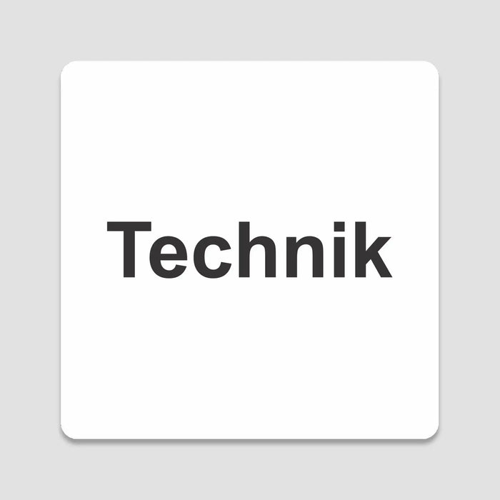 Blacked LaserTEC Leitsysteme - Acryl Schild - Eckig 12 x 12 cm - Selbstklebend - Weiß Matt - UV beständig - Für Innen und Außen (Achtung)
