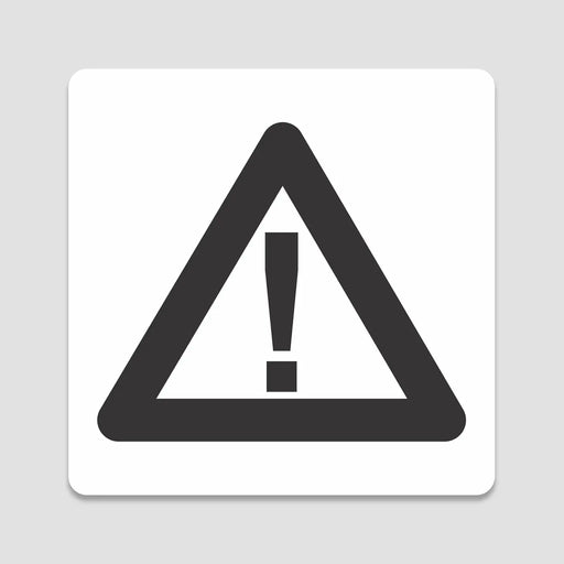 Blacked LaserTEC Leitsysteme - Acryl Schild - Eckig 12 x 12 cm - Selbstklebend - Weiß Matt - UV beständig - Für Innen und Außen (Achtung)