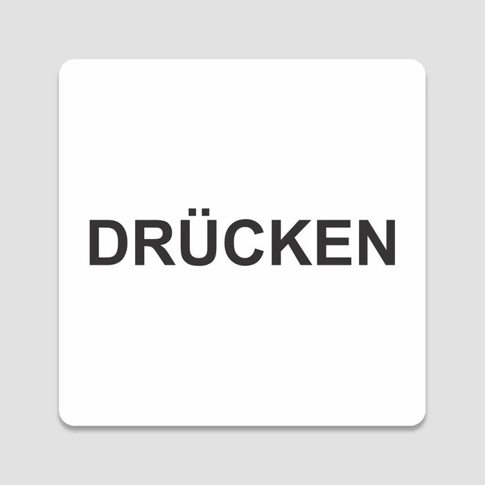 Blacked LaserTEC Leitsysteme - Acryl Schild - Eckig 12 x 12 cm - Selbstklebend - Weiß Matt - UV beständig - Für Innen und Außen (Achtung)