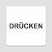 Blacked LaserTEC Leitsysteme - Acryl Schild - Eckig 12 x 12 cm - Selbstklebend - Weiß Matt - UV beständig - Für Innen und Außen (Achtung)