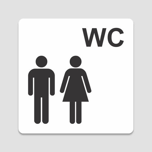 Blacked LaserTEC Leitsysteme - Acryl Schild - Eckig 12 x 12 cm - Selbstklebend - Weiß Matt - UV beständig - Für Innen und Außen (Achtung)