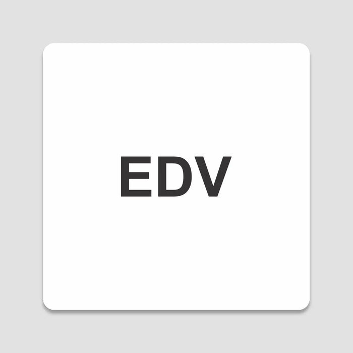 Blacked LaserTEC Leitsysteme - Acryl Schild - Eckig 12 x 12 cm - Selbstklebend - Weiß Matt - UV beständig - Für Innen und Außen (Achtung)