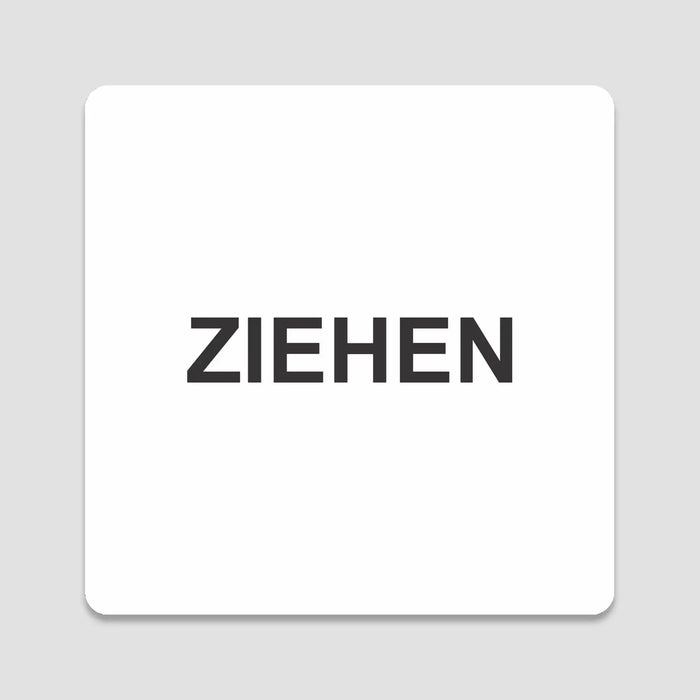 Blacked LaserTEC Leitsysteme - Acryl Schild - Eckig 12 x 12 cm - Selbstklebend - Weiß Matt - UV beständig - Für Innen und Außen (Achtung)