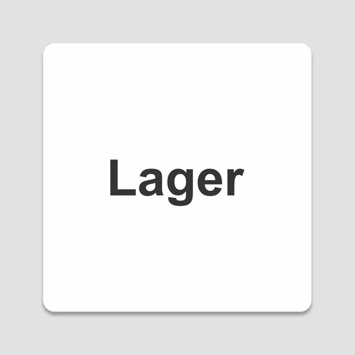 Blacked LaserTEC Leitsysteme - Acryl Schild - Eckig 12 x 12 cm - Selbstklebend - Weiß Matt - UV beständig - Für Innen und Außen (Achtung)