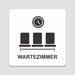 Blacked LaserTEC Leitsysteme - Acryl Schild - Eckig 12 x 12 cm - Selbstklebend - Weiß Matt - UV beständig - Für Innen und Außen (Achtung)