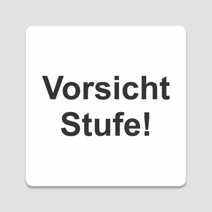 Blacked LaserTEC Leitsysteme - Acryl Schild - Eckig 12 x 12 cm - Selbstklebend - Weiß Matt - UV beständig - Für Innen und Außen (Achtung)