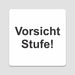 Blacked LaserTEC Leitsysteme - Acryl Schild - Eckig 12 x 12 cm - Selbstklebend - Weiß Matt - UV beständig - Für Innen und Außen (Achtung)