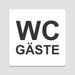 Blacked LaserTEC Leitsysteme - Acryl Schild - Eckig 12 x 12 cm - Selbstklebend - Weiß Matt - UV beständig - Für Innen und Außen (Achtung)