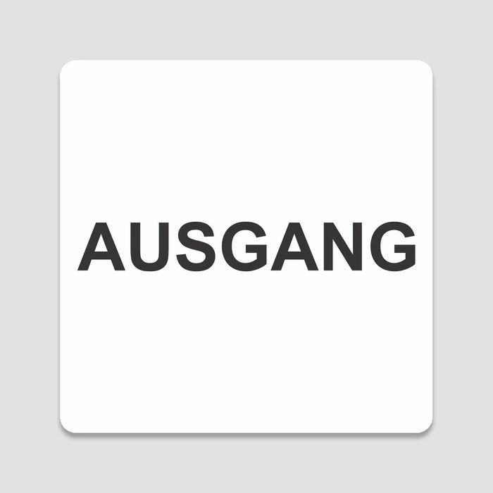 Blacked LaserTEC Leitsysteme - Acryl Schild - Eckig 12 x 12 cm - Selbstklebend - Weiß Matt - UV beständig - Für Innen und Außen (Achtung)