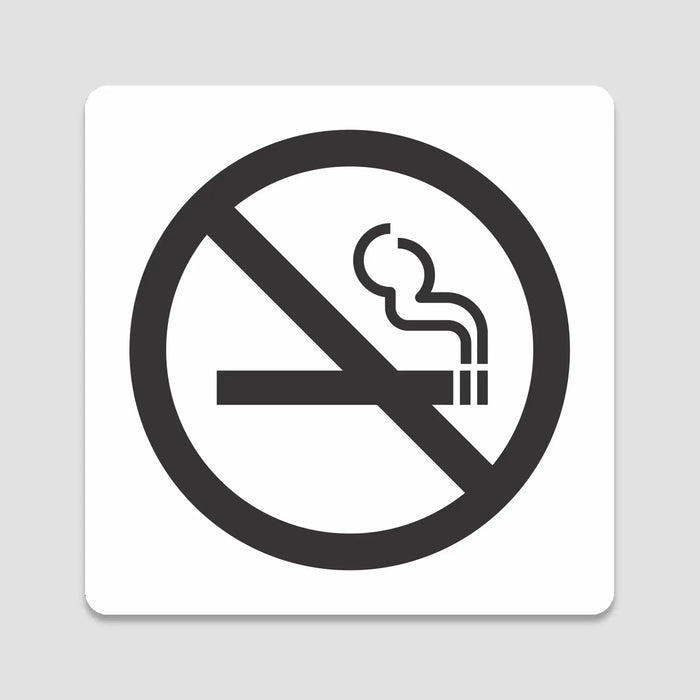Blacked LaserTEC Leitsysteme - Acryl Schild - Eckig 12 x 12 cm - Selbstklebend - Weiß Matt - UV beständig - Für Innen und Außen (Achtung)