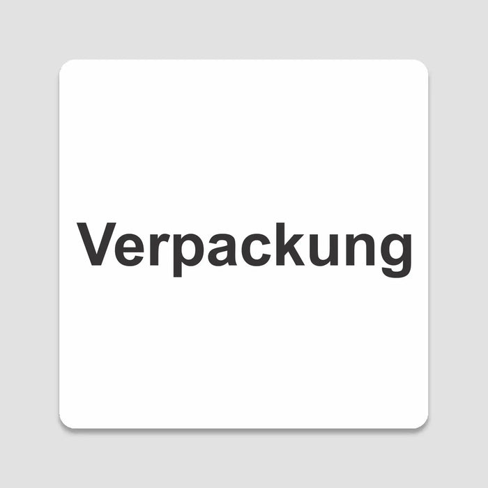 Blacked LaserTEC Leitsysteme - Acryl Schild - Eckig 12 x 12 cm - Selbstklebend - Weiß Matt - UV beständig - Für Innen und Außen (Achtung)