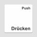 Blacked LaserTEC Leitsysteme - Acryl Schild - Eckig 12 x 12 cm - Selbstklebend - Weiß Matt - UV beständig - Für Innen und Außen (Achtung)
