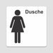 Blacked LaserTEC Leitsysteme - Acryl Schild - Eckig 12 x 12 cm - Selbstklebend - Weiß Matt - UV beständig - Für Innen und Außen (Achtung)