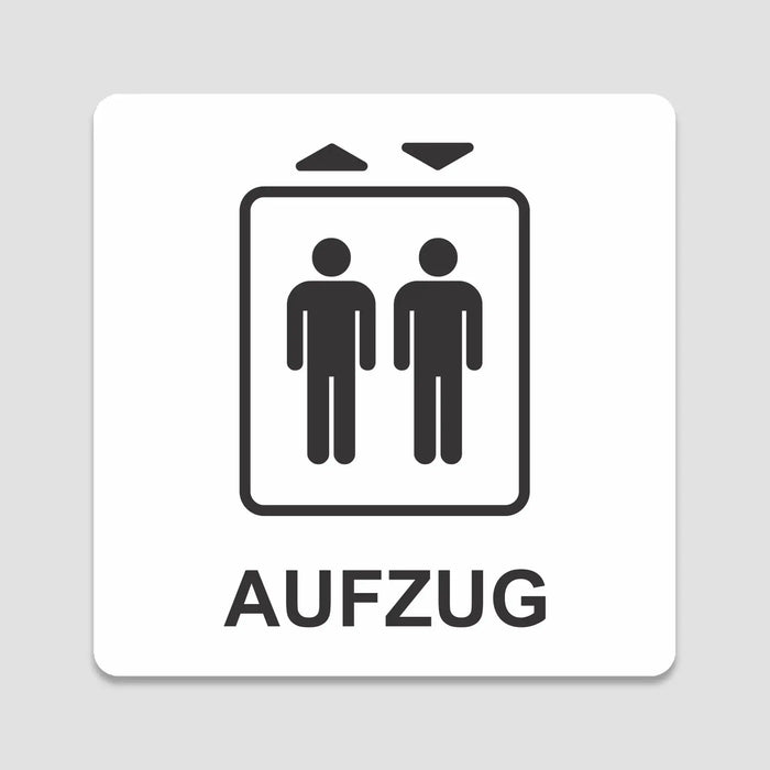 Blacked LaserTEC Leitsysteme - Acryl Schild - Eckig 12 x 12 cm - Selbstklebend - Weiß Matt - UV beständig - Für Innen und Außen (Achtung)