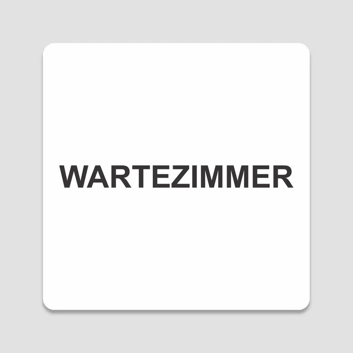 Blacked LaserTEC Leitsysteme - Acryl Schild - Eckig 12 x 12 cm - Selbstklebend - Weiß Matt - UV beständig - Für Innen und Außen (Achtung)