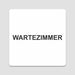 Blacked LaserTEC Leitsysteme - Acryl Schild - Eckig 12 x 12 cm - Selbstklebend - Weiß Matt - UV beständig - Für Innen und Außen (Achtung)
