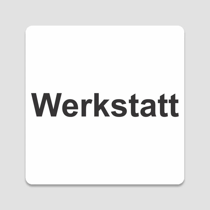 Blacked LaserTEC Leitsysteme - Acryl Schild - Eckig 12 x 12 cm - Selbstklebend - Weiß Matt - UV beständig - Für Innen und Außen (Achtung)